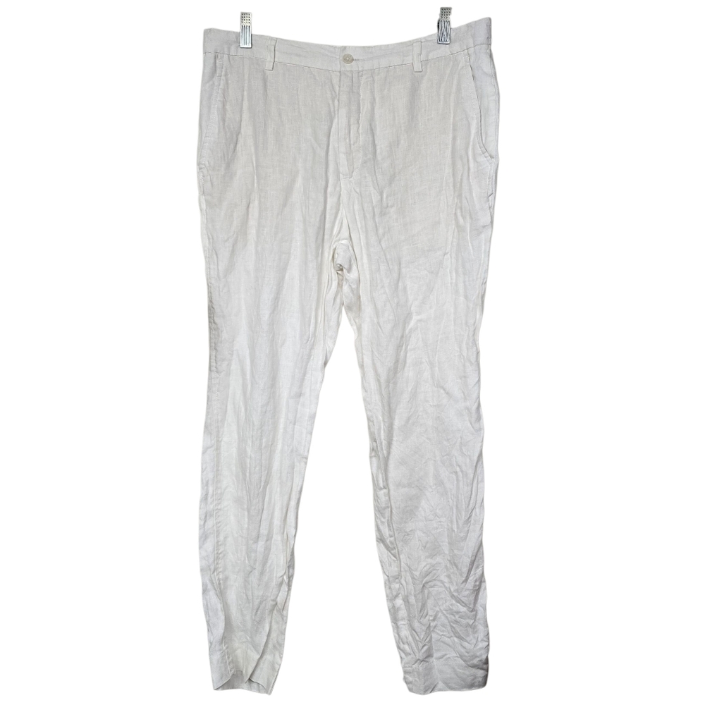 Zara White Linen Pants XL